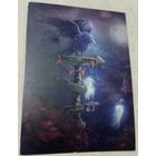 Посткроссинг. Открытка Ворон и привидения (10х15). Прошла почту. Коллаж. Художественные марки, чёткий штемпель.