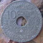 1к Тунис 10 сантимов 1942 ТОРГ уместен  В ХОЛДЕРЕ распродажа коллекции