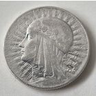 РЕДКАЯ!!! 5 злотых 1932  год.  Польша, ( со знаком мондвора под лапой )  R!!!