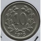 Австрия 10 геллеров 1916 год,  Австрийский флаг на щите