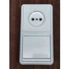 Блок 1-клавишный выкл + розетка скрытой установки