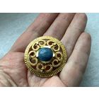 Брошь Голубой кабошон Sphinx? Клеймо Англия винтаж