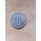 17. Распродажа!  (смотрите другие лоты) Сейшельские острова 1 цент 1959 г. Редкая! Одна на ау! AUNC!