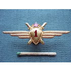 Нагрудный знак летной классности н.1 1950-х гг. Латунь, эмали, винт. Состояние.
