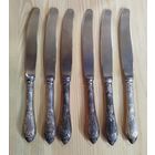 Ножи мельхиор 6 шт.. СССР с рубля!