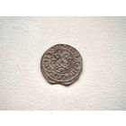 Шиллинг Вольный город Рига 1577 Прочекан