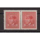 Канада / Canada 1942 ** 3 cents, Адмирал Король Георг VI , Вторая мировая война, сцепка 2 марки