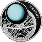 Торги. Серебро.  Уран . 10 рублей , Solar System . Сонечная сістэма , Солнечная Система , Уран, 2012 год .