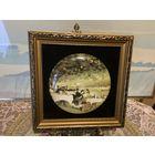 Панно Барышни в кафе Фарфор Англия Staffordshire винтаж Цена снижена