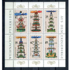 ГДР - 1987г. - Рождественские пирамиды - полная серия, MNH [Mi 3134-3139] - 1 малый лист