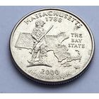 25 центов 2000 г. Массачусетс, США
