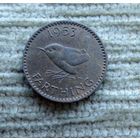 Werty71 Великобритания 1 фартинг 1953 Крапивник Птица