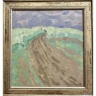 Кубарев В.Г. "Перед дождём", 1978г. Картон, масло. Размер 40х38 см.