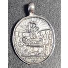 Икона нательная Уснение Богородицы СОХРАН, серебро 84, С РУБЛЯ! МНОГО ЛОТОВ С РУБЛЯ!