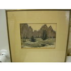 Линогравюра  "НОКТЮРН"  , худ. А.Иглин