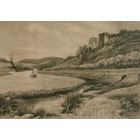 Графика рисунок Германия подписная старинная