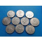 Польша, Набор монет 10шт. - "Юбилейка " 1975-1990 год, состояние XF-UNC.