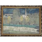 Козловский А.С "Минск", картон, масло. Размер 79х58,5 см.