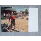 1952. соцреализм. дети. Козин. Первый трудовой день