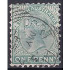 168.Aust. Великобритания. Австралийские штаты. Южная Австралия. Виктория. Стандарт. 1875 г. 1p. Mi.#33C.