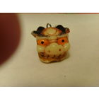 Собака - девушка . Оригинальная подвеска на брелок . Старый Китай.