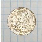 С 1 РУБЛЯ! МОНЕТА 3 ГРОША ТРОЯК 1597 СИГИЗМУНД III СЕРЕБРО РИГА