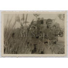 Пленные бойцы РККА, немецкий автомобиль Henschel 33D1. 1941 год.