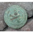 Пуговица офицерская,  Малая, остатки позолоты.