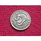 Австралия 1 шиллинг 1954 г. Серебро.