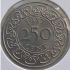 Суринам 250 центов 1987 г. В холдере