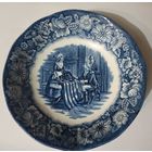 Тарелка декоративная Liberty Blue Fruit Betsy Ross Staffordshire . История Америки.