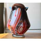 Ваза цветное стекло винтаж 20х15см