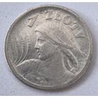 1 злотый 1924 год. ЖНИЦА, Польша. СОСТОЯНИЕ!!!