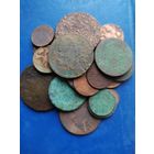 КАКАЛИКИ обыкновенные. КРУПНАЯ медь РИ. На панно, поделки, инсталляции. 20+ монет. Больше 250 гр.  С 1 рубля.