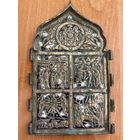 Часть складня с эмалью,размеры 10 на 16,8 см