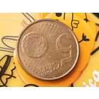 Испания. 5 евроцентов 2009. Брак, дефект штемпеля реверса. Торг.