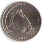 25 центов 2014 г. Парк=23 Национальный парк Арки Юта Двор P _UNC