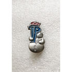 Значок. JP. DDR. Пионерия ГДР. Зимний спорт. Снеговик #0165-LB2