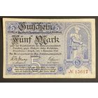 Банкнота 5 марок 1918 год. Аннаберг. Веймарская республика