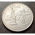 США 1/4 доллара, 2001 Квотер штата Нью-Йорк    D    ( 1-4-5 )