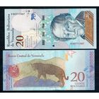 Венесуэла 20 боливара 2018 год, UNC
