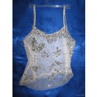 Нарядный топ-сетка, расшитый пайетками и стеклярусом! р.42-44 Новый.