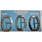 Пряжка с язычком 40 мм никель, черный никель, старое серебро