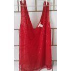 Распродажа! Топ  красный искусственный с украшениями. Размер евро 44, US 14.Индия.