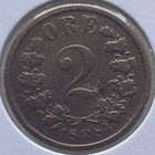 Норвегия 2 эре 1884 г. В холдере