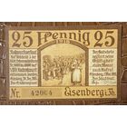 Нотгельд 25 пфеннигов 1921 год. Айзенберг. Веймарская республика