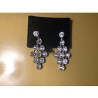 Серьги Праздничные Белые стразы Чехия 50-е г