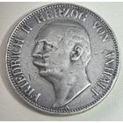 3 марки 1911  год.  Анхальт  Фридрих II Серебро Германия,