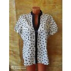 Блуза NEXT на 52 размер, новая. Отличного качества, сильная модель. Основной цвет белый, лебеди темно-синие (почти черные), размер указан 18. Отличный состав, приятная на ощупь ткань, 64% хлопка, 32%