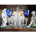 - Графин Поднос Рюмки-4 шт Бокалы-2 шт Германия 1950-ые.